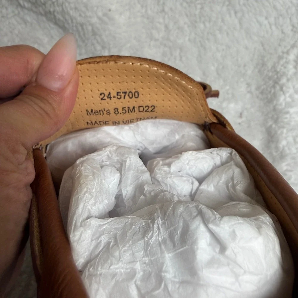 Johnston & Murphy Damon Mahogany Italian Calfskin‎ Driver Loafers Mens 8.5M
